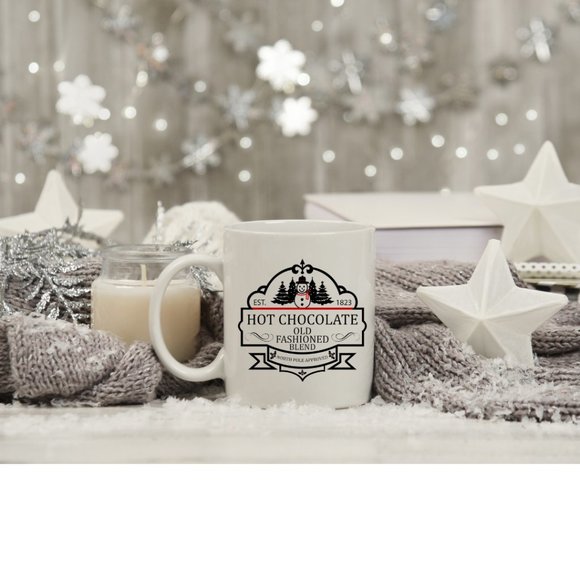 OLD FASHION HOT CHOCOLATE CERAMIC 12 OZ MUG - Picture 1 of 3